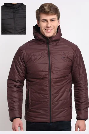 Buy Solid Wine Reversible Winter Jacket For Men Online at Killer Jeans |  526796