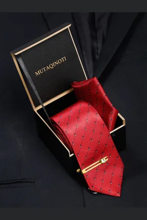 MUTAQINOTI Men Printed Accessory Gift Set