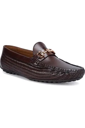ROSSO BRUNELLO Men Textured Leather Formal Loafers
