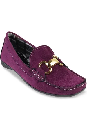 Catwalk Women Purple Suede Loafers