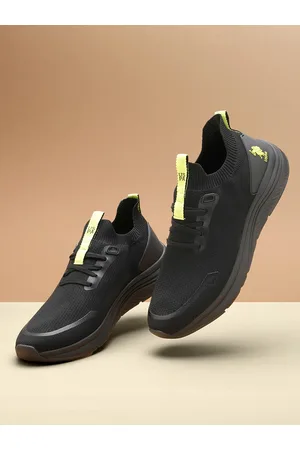 U.S. Polo Assn. U S Polo Assn Men Black Textile Walking Shoes