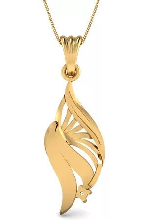 KUBERBOX 18KT Gold Diamond The Lady Love Pendant -1.52gm