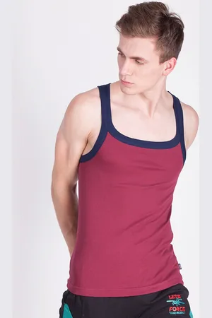 Force NXT Men Maroon Cotton Gym Vest