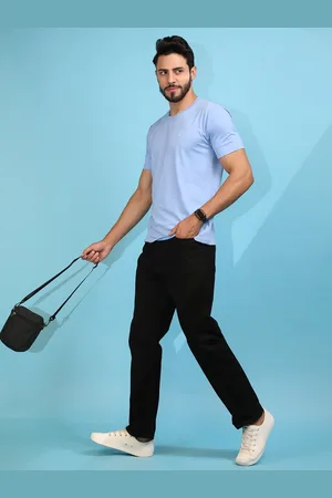 CHKOKKO Men Blue T-shirt