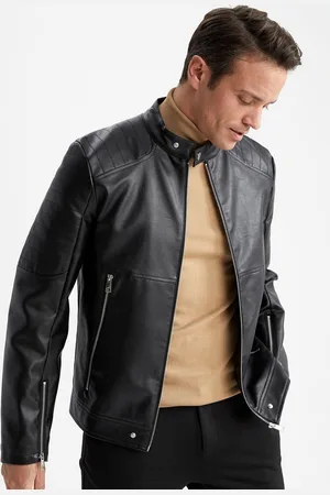 DeFacto Mandarin Collar Biker Jacket