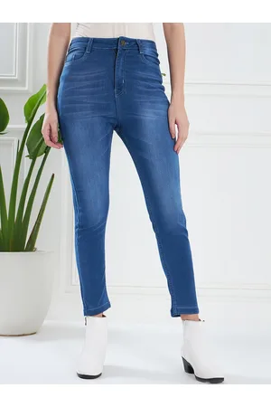 KASSUALLY Women Blue Straight Fit Light Fade Jeans