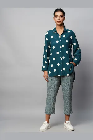 Chemistry Polka Dot Printed Shirt With Trousers