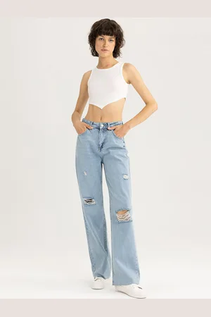 DeFacto Women Highly Distressed Pure Cotton Jeans