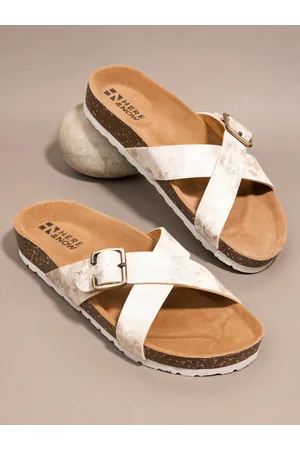 HERE&NOW Women Beige & Brown Solid Flats