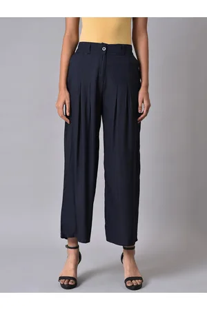 W Omen Navy Palazzo Trousers