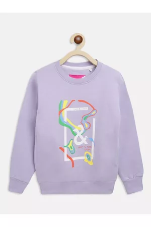 TALES & STORIES Girls Graphic Printed Pullover