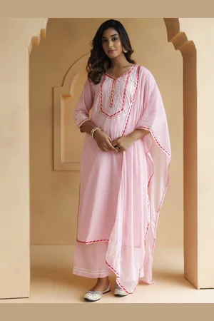 Jaipur Yoke Design Gotta Patti Pure Cotton Kurta Set