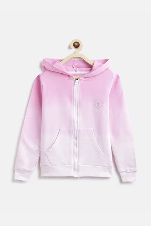 TALES & STORIES Girls Long Sleeves Front Open Hooded Pullover