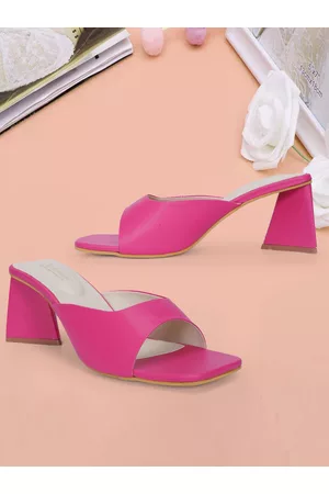 MEHNAM Open Toe Block Heels