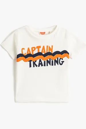 Koton Boys Typography Printed Pure Cotton T-shirt