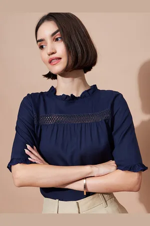DressBerry Round Neck Ruffles Top
