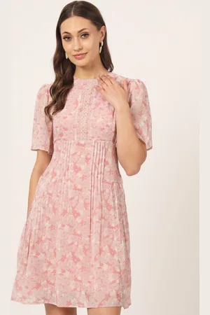 BEATNIK Floral Print Fit & Flare Dress