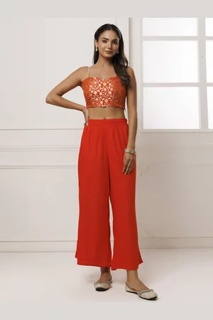 Jaipur Self Design Ethnic Top and Palazzo