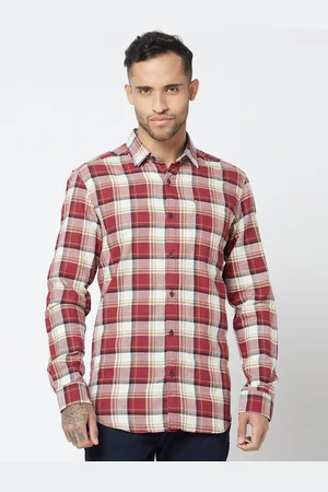 Blue Buddha Tartan Checks Checked Cotton Casual Shirt