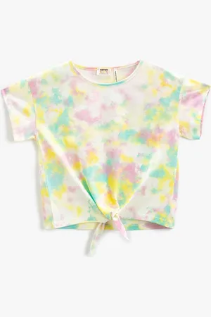 Koton Girls Tie-dye Printed Pure Cotton T-shirt