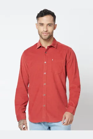 Blue Buddha Spread Collar Cotton Casual Shirt