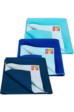 BeyBee Kids 3-Pcs Cotton Waterproof & Reusable Cotton Mattress Protectors