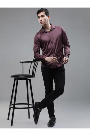 Highlander Men Printed Knitted Party Wear Casual Shirt