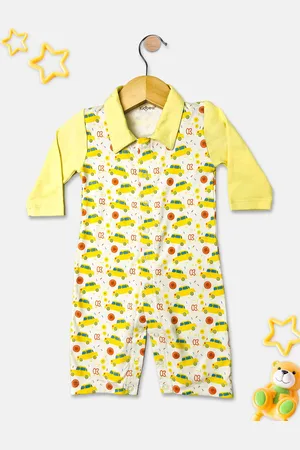 Kidbea Infants Printed Pure Bamboo Cotton Rompers