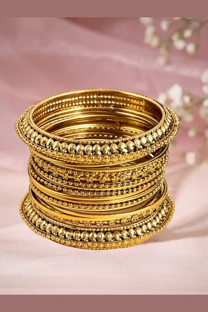 OOMPH Set Of 16 Antique Bangles
