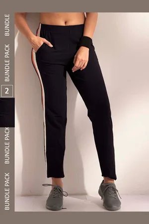 Lyra Women Pack Of 2 Assorted Cotton Relaxed-Fit Anti Odour Track Pants