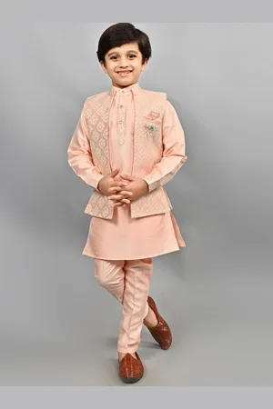 ahhaaaa Boys Traditional Party Wear Bollywood Style Indo-Western Sherwani