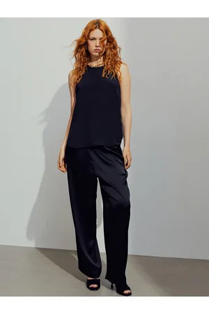 H&M Women Wide Satin Trousers