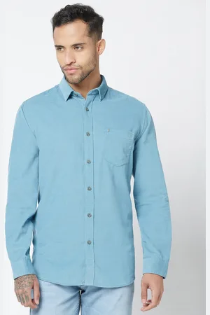 Blue Buddha Corduroy Cotton Casual Shirt