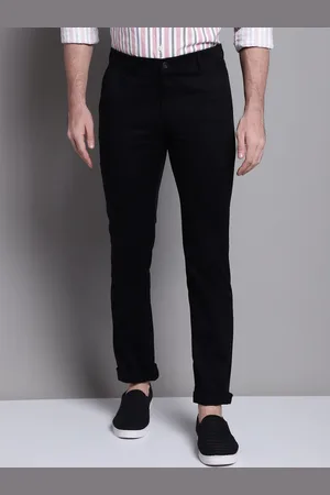 CANTABIL Men Comfort Mid-Rise Cotton Trousers