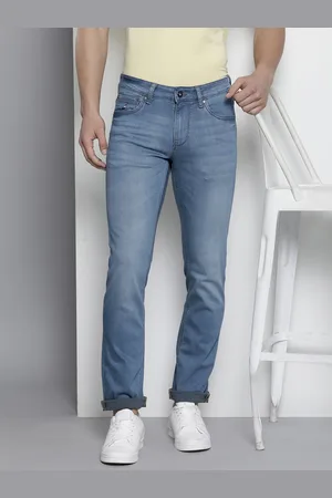 Nautica Men Straight Fit Heavy Fade Stretchable Mid-Rise Jeans