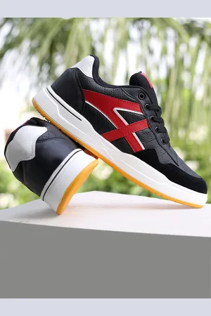 BXXY Men Textile High-Top Running Non-Marking Flyknit Shoes