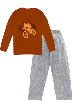 KiddoPanti Boys Printed T-Shirt With Pyjamas