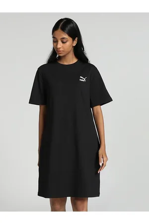 PUMA Classics Ribbed Logo Printed Dress