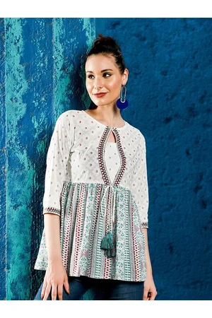 Jaipur Ethnic Printed And Peplum Top