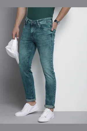 Nautica Men Slim Fit Low-Rise Heavy Fade Stretchable Jeans