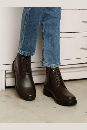 LOUIS STITCH Men Block-Heeled Biker Boots