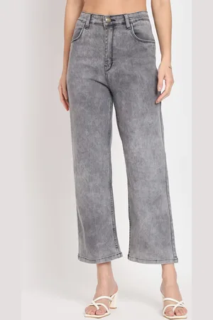 AngelFab Women Jean Bootcut High-Rise Light Fade Jeans