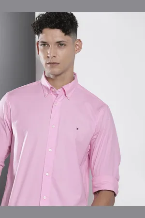 Tommy Hilfiger Button-Down Collar Full Sleeves Solid Casual Shirt
