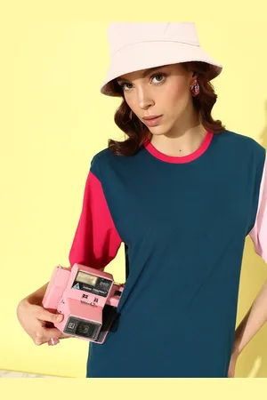 Dillinger Women Colourblocked Oversized T-shirt