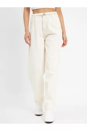 MADAME Women Mid Rise Clean Look Cotton Cropped Jeans