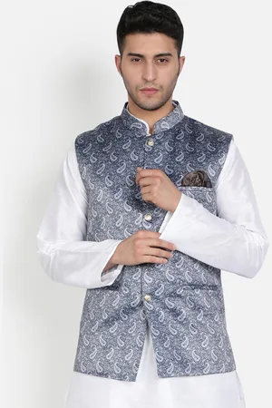 Armaan Ethnic Mandarin Collar Ethnic Motifs Printed Nehru Jacket