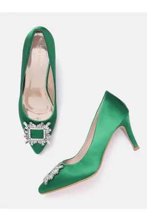 Lino Perros Faux Crystal Broach Stiletto Pumps