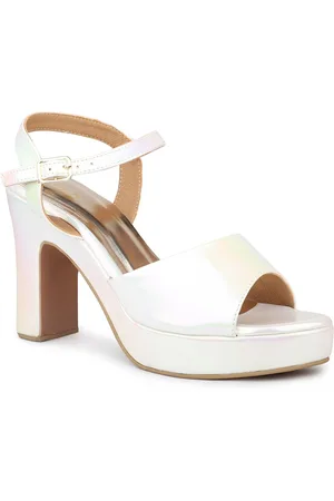 Inc 5 Open Toe Party Platform Heels With Buckles Closure