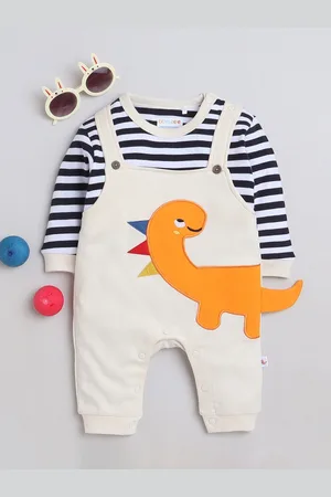 BUMZEE Infants Boys Printed Pure Cotton Romper