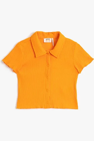 Koton Girls Knitted Shirt Style Top